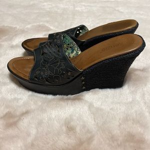 Kenzie leather wedges 7.5